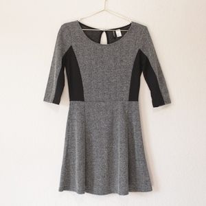 H&M Divided Heathered Black and Gray Dress